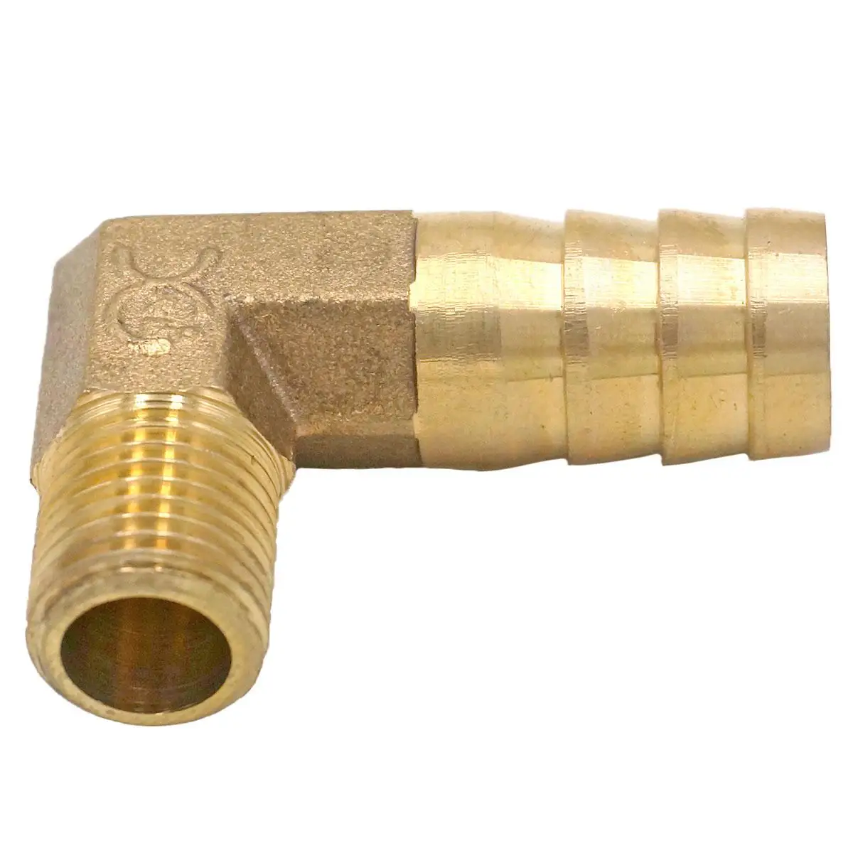 

LOT 2 Hose Barb I/D 14mm x 1/4" BSP Male Thread Elbow Brass coupler Splicer Connector fitting for Fuel Gas Water