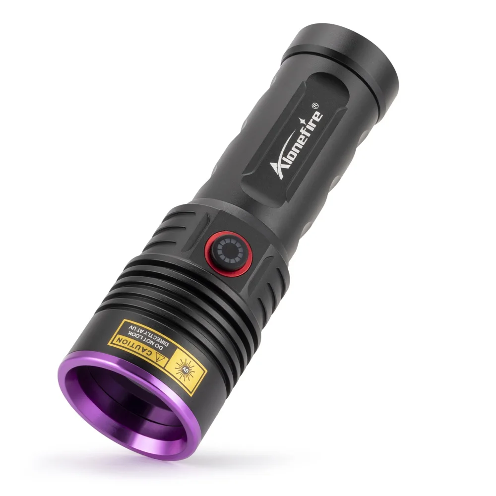 60W Hochleistungs-365nm-UV-Taschenlampe, Schwarzlicht, wiederaufladbar, zur Untersuchung von Katzen- und Hundeflecken, Markierungen, Erz, Geld, Skorpione, Fluoreszenzprüfung – Detail 4