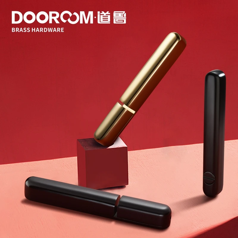 

Dooroom Brass Sliding Door Lock Set Handles Gold PVD Black Interior Living Room Bathroom Balcony Kitchen