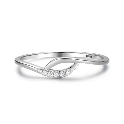 Ailmay 925 Sterling Silver Minimalist Fashion Stackable CZ Rings For Women Minimalist Fine Jewelry 2021 New Style - Image 8