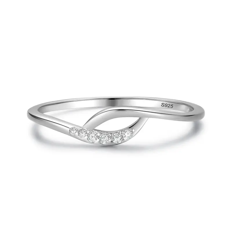 Ailmay 925 Sterling Silver Minimalist Fashion Stackable CZ Rings For Women Minimalist Fine Jewelry 2021 New Style - Image 8
