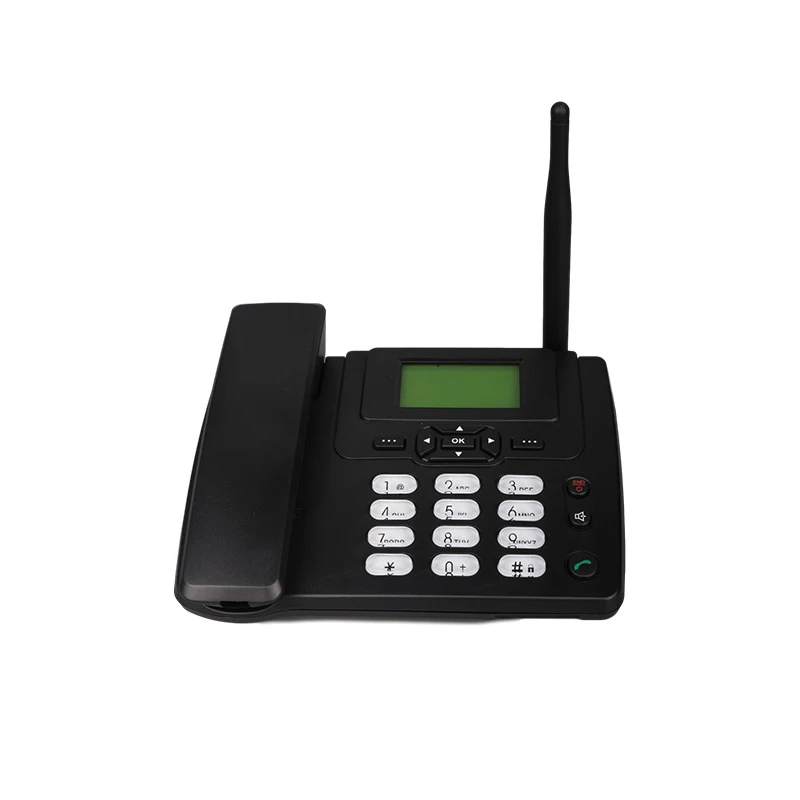 Teléfono Fijo ETS-3125i GSM para personas mayores, dispositivo con pantalla de identificación de llamadas, manos libres, inalámbrico, para negocios,