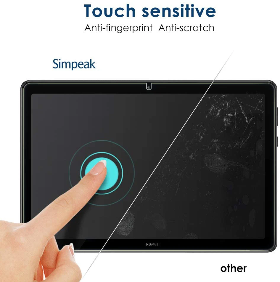2 قطعة الزجاج المقسى فيلم لهواوي MediaPad T5 10 10.1 "قسط اللوحي الزجاج المقسى حامي الشاشة الغطاء الواقي