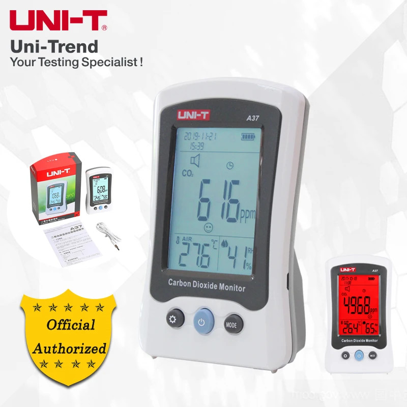 

UNI-T A37 CO2 Meter; home laboratory office temperature / humidity / CO2 measurement detector