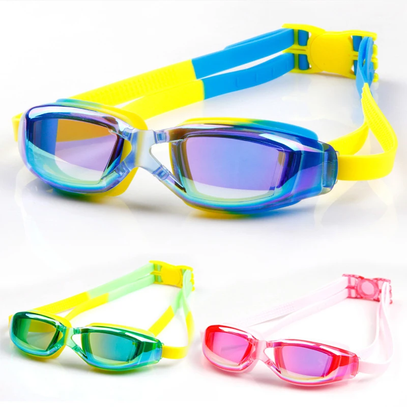 Children's Professional Swimsuit Goggles Swim Shurt Uv Swimsuit Glasses Electric Waterproof Silicone Swimming Kids Glasses