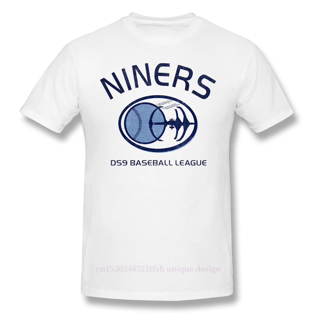 Deep Space Nine Niners DS9 Baseball League T-Shirt Men  Short Summer Sleeve Science Fiction Series Casual Shirt Loose