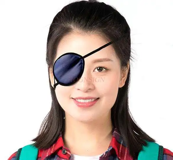 Single eye mask single eye mask pirate squint silk goggles adult eye correction amblyopia medical set