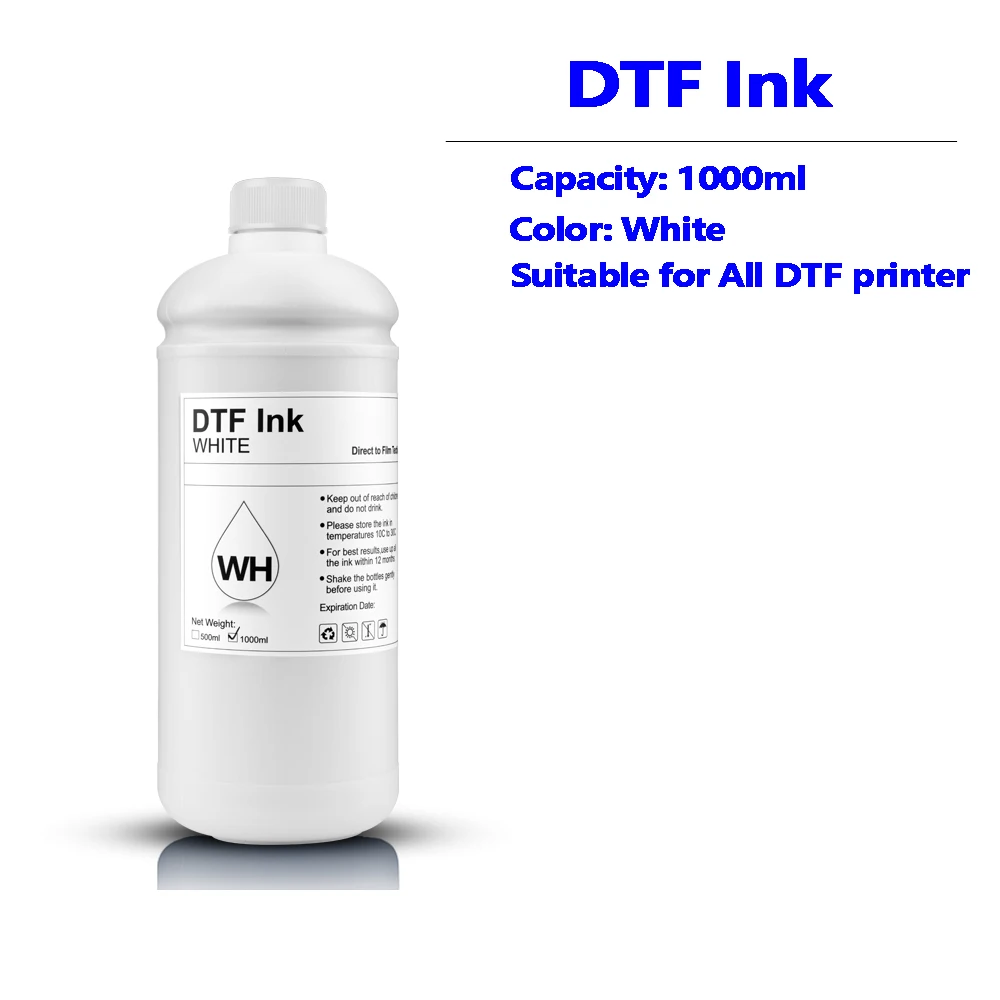 Imagem -02 - Tinta de Transferência para Dtf 1000ml Peças Peças Brancas para Dtf Película de Transferência Direta para Dtf Impressão de Filme Pet L1800