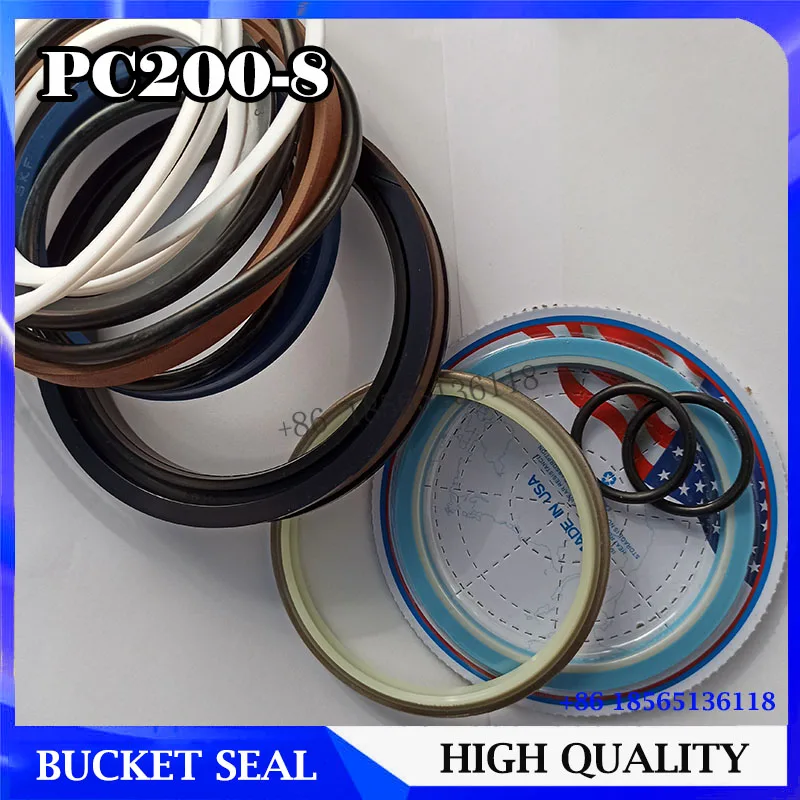 PC200-8 PC210-8 Excavator Bucket Cylinder Service Kit Seal Kit 707-98-39610 for Komatsu 6D107 Oil Seal