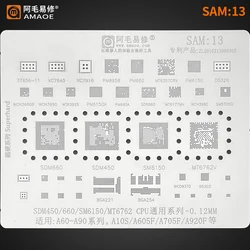 SAM13 BGA Reballing Stencil For Samsung A10S A20 A30 A40 A50 A60 A70 A80 A90 A605F A705F A920F SDM660 SDM450 SM6150 MT6762V CPU