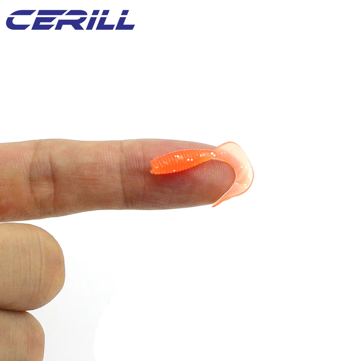 Lot 50 Cerill 25mm Volume Tail Grub Bait Jigging Wobbler Soft Fishing Lure Silicone Artificial Carp Bass Swimbait Accessories