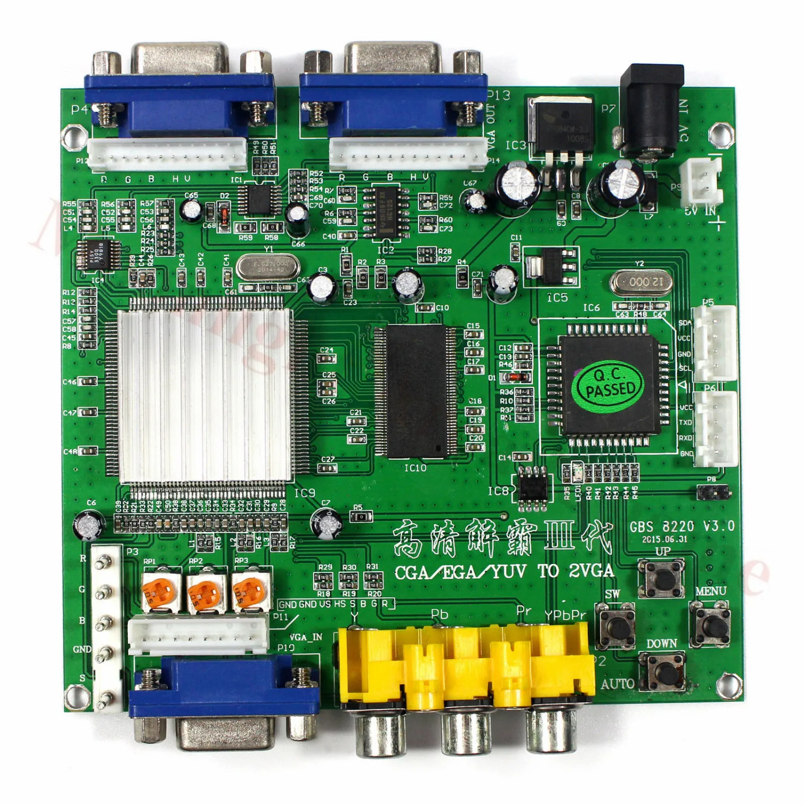 Arcade Game RGB/CGA/EGA/YUV To Dual VGA Video Converter Adapter Board GBS-8220