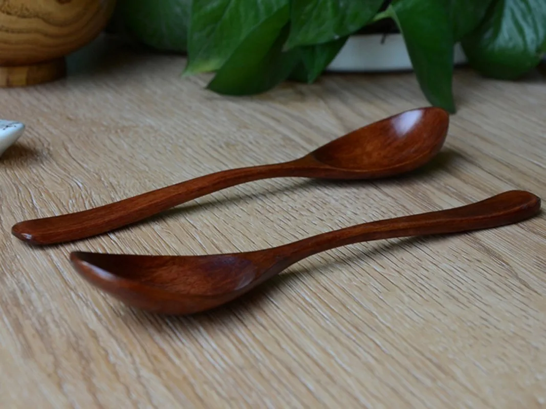 Cuchara de madera de bambú para cocina, utensilio de cocina, herramienta para sopa, cucharadita de Catering para niños, utensilios para sopa de arroz, gran oferta