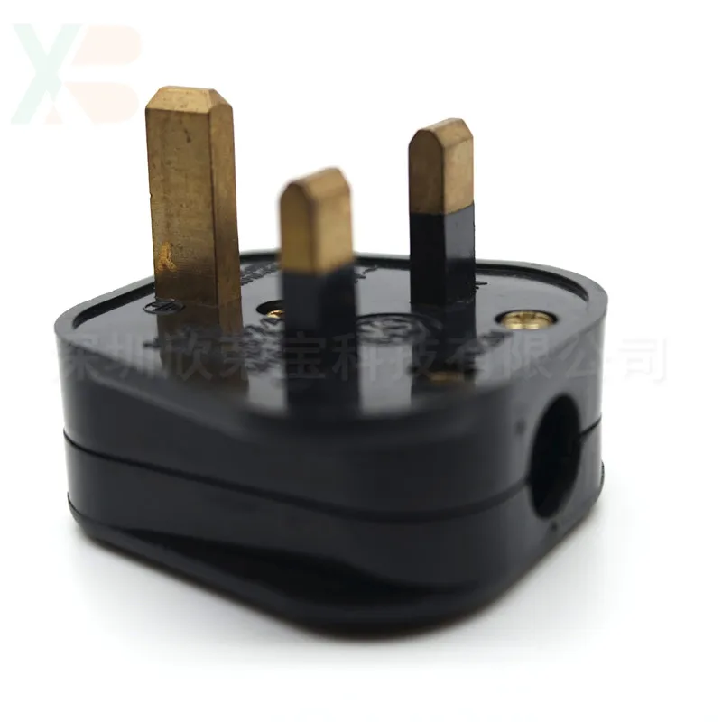 Hochwertiger schwarz/weißer 3-poliger UK-Netzstecker, 13 A, Gerätesteckdose, Sicherungsadapter für den Haushalt, britische Steckermontage Typ BK