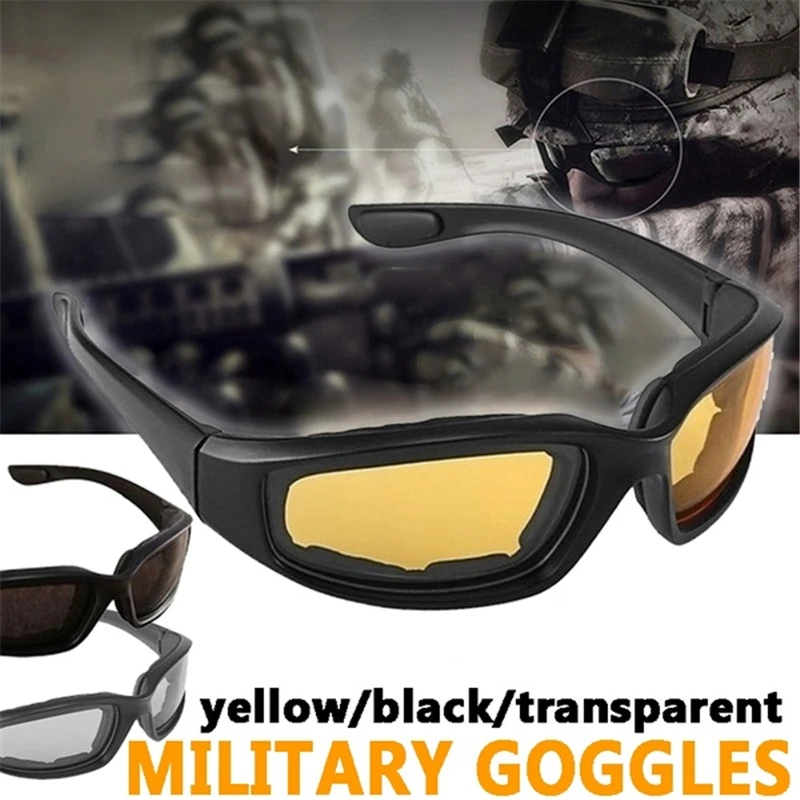 Gafas polarizadas militares para motocicleta, lentes de sol del ejército para caza, tiro, Airsoft, protección ocular a prueba de viento