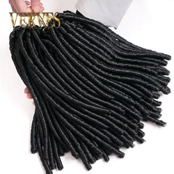 VERVES 14inch 70g/pack Crochet Braids Synthetic Braiding Hair Extension Afro Hairstyles Soft Dreadlock Black Faux