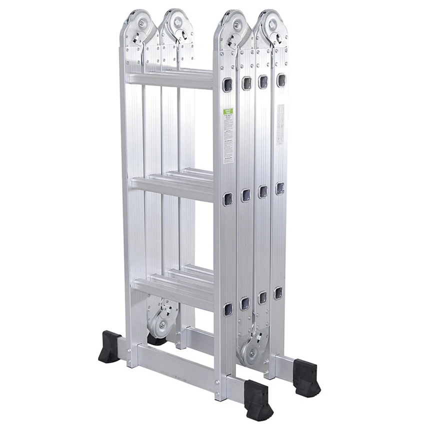 Escalera plegable de aleación de aluminio para construcción, escalera telescópica ajustable, práctica, BLS-A02/A03