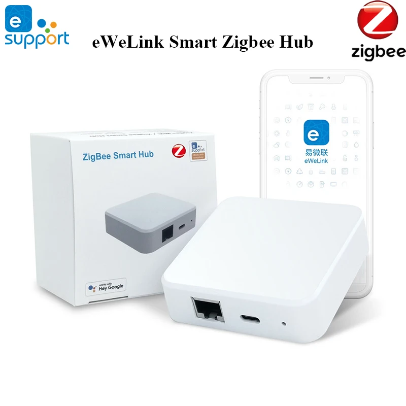 ewelink Smart Zigbee Gateway WiFi Gateway Wireless Smart Bridge APP Remote Control Connects to All Ewelink ZigBee 3.0 Products