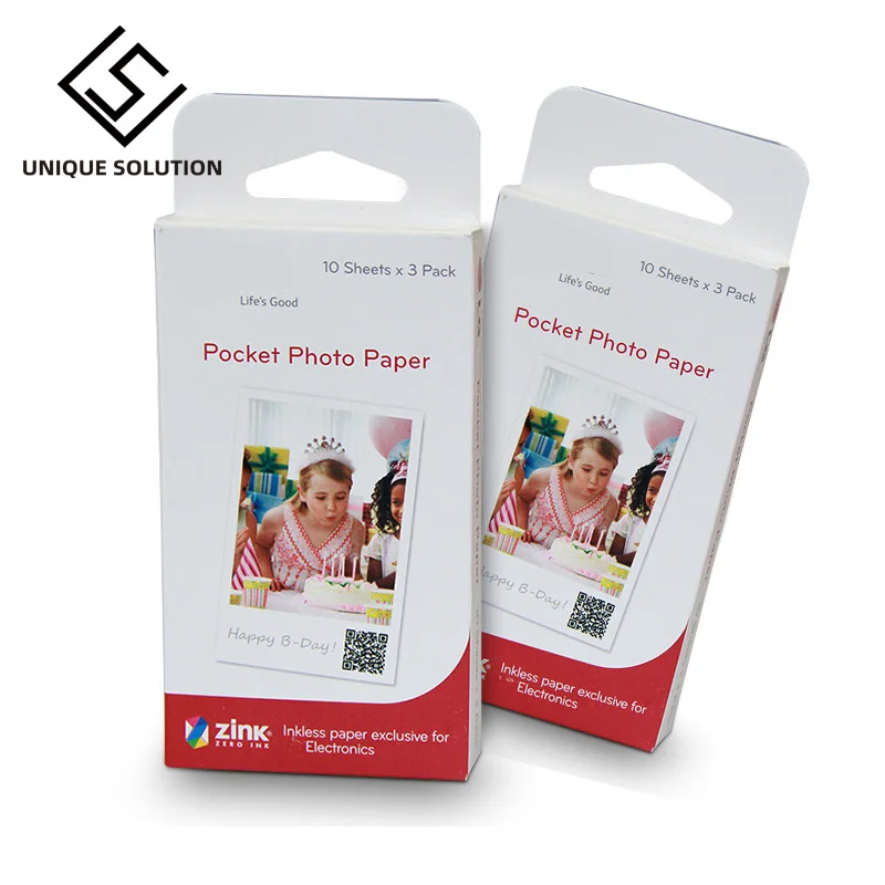 10-60 sheets photographic paper Zink PS2203 Smart Mobile Printer for LG Photo Printer PD221/PD251 PD233 PD239 printer paper