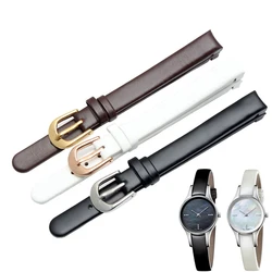 10mm Black White Arc strap watch strap leather for CK watches band K43231 K43232 K43236 Ladies Watch Accessories