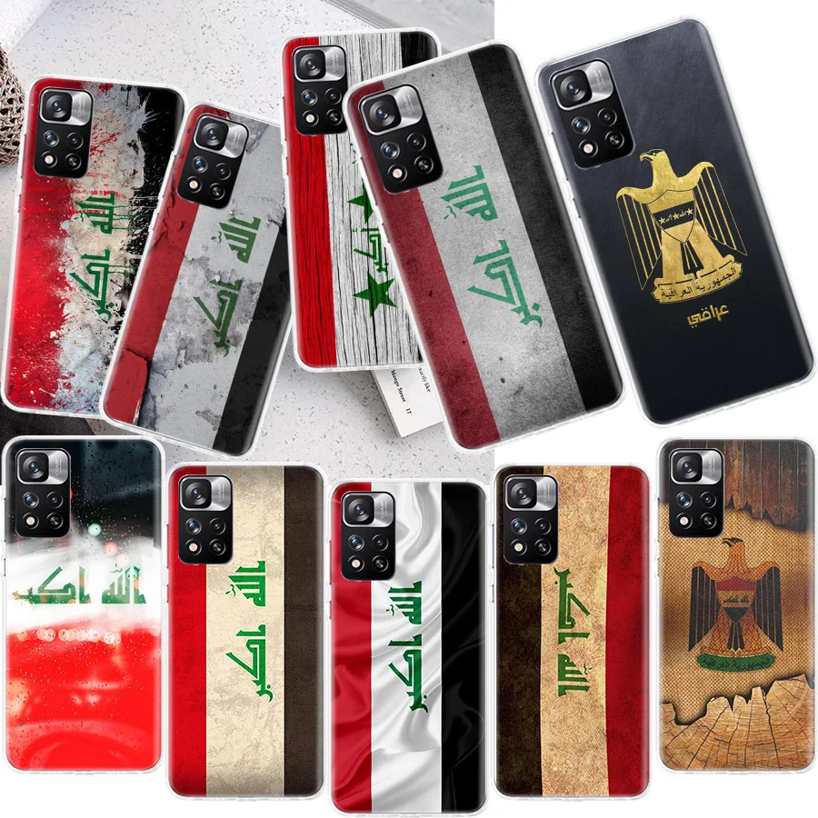 Iraqi Iraq National Flag Phone Case For Xiaomi Redmi Note 11 11S 11T 5G 11E 10S 10 12S 12 Pro Plus 9S 9T 9 8T 8 7 6 5 Capa Coque