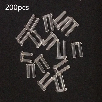 무테 안경 이중 고무 플러그 잠금 부싱 안경, 플라스틱 이중 부싱 핀, 1.4mm, 1.5mm x 7mm x 0.8mm, 200 개 