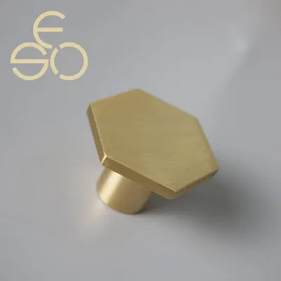 Gold Antique Brass Hexagon Knobs Cabinet Knob Handle Dresser Knobs Drawer Pulls Kitchen Furniture Hardware Wall Hooks