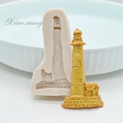 3D Lighthouse Cake Border Silicone Molds For Baking Fondant Molds Ocean Chocolate Cale Decorating Tools Cake Tools M2106