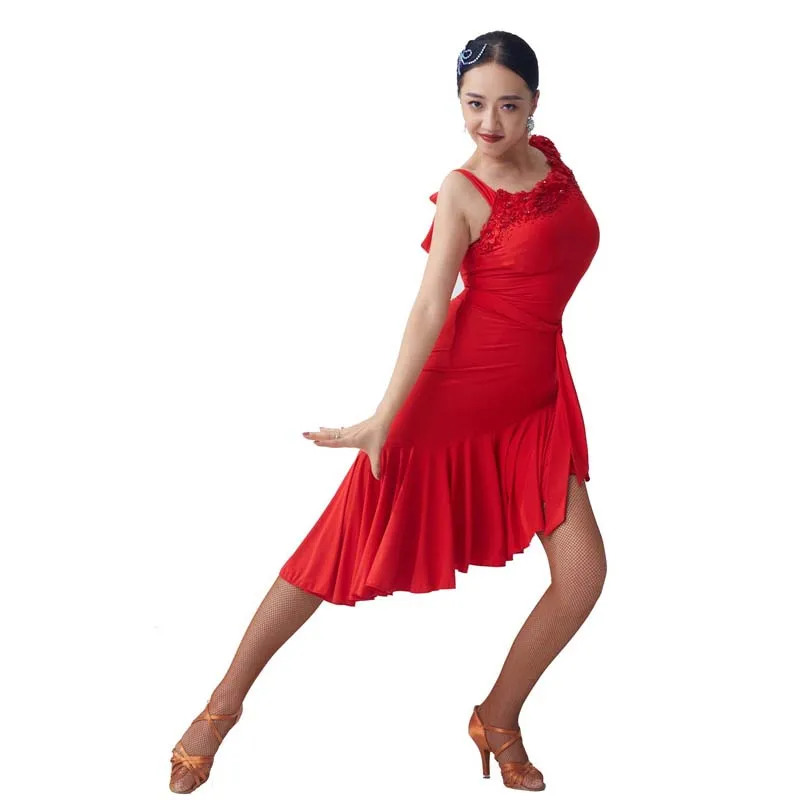 LP-2101 Custom new national standard Latin dance practice dress elegante abito da ballo latino da donna abiti da ballo latino americani