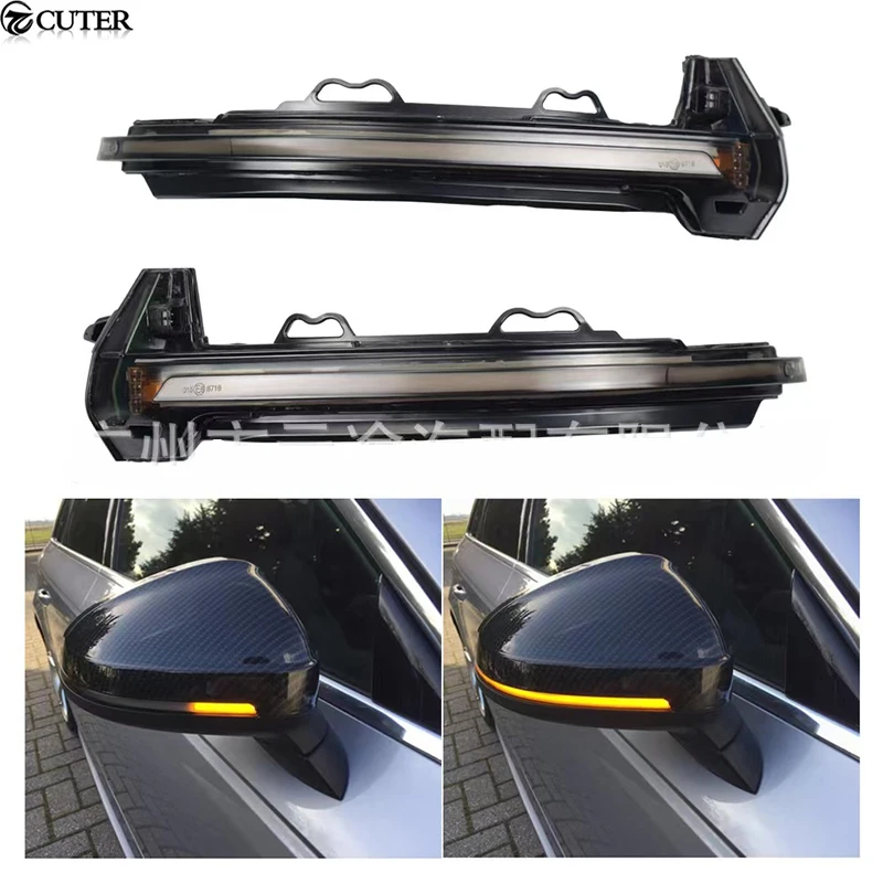 A4 B9 Dynamic Blinker For Audi A5 S5 RS5 Sportback Coupe Cabrio Rearview Cover Turn Signal LED lights