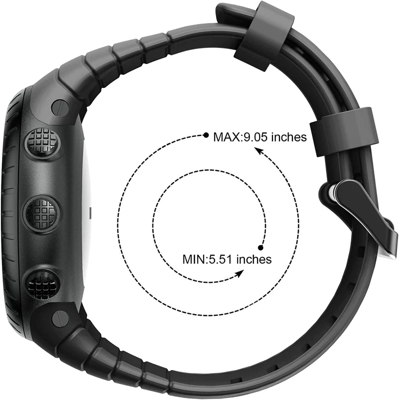 YAYUU นาฬิกาสำหรับ Suunto Core นุ่มซิลิโคนนาฬิกาข้อมือกีฬาด้วย Clasp โลหะสำหรับ Suunto Core Smartwatch