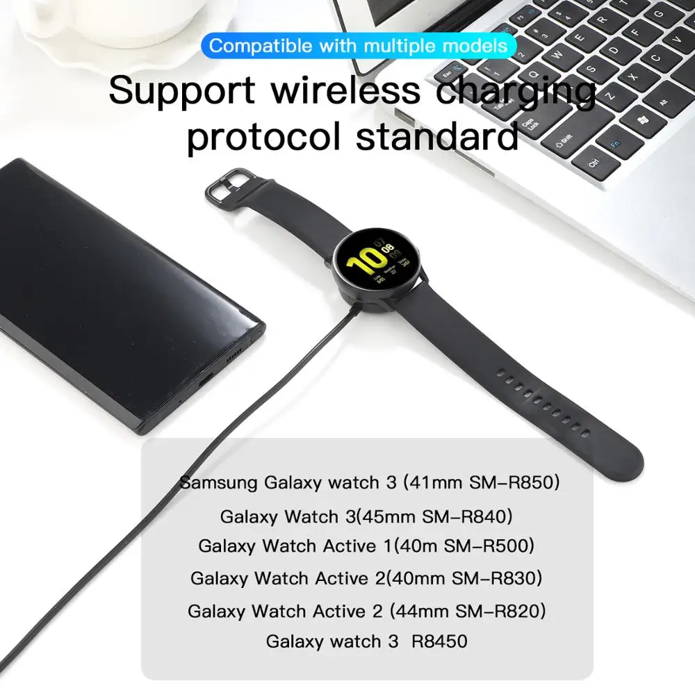 USB-Ladekabel für Samsung Galaxy Watch 3 Active 1 2 SM R820 R830 R500 Smart Watch 40 mm 44 mm Armband-Ladegerät-Adapterkabel
