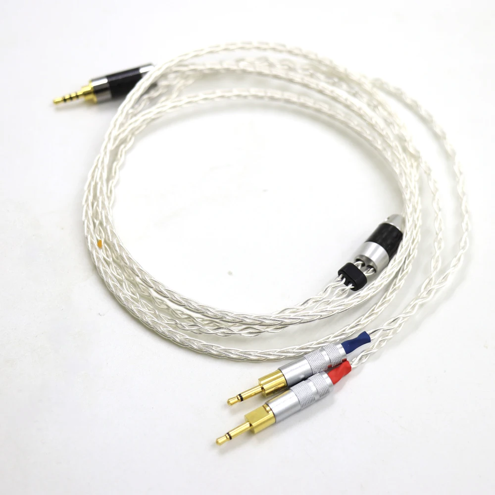 Haldane HIFI SilverComet Cao Cấp Đài Loan 7N Litz Cord OCC Tai Nghe Nhét Tai Thay Thế Cáp Nâng Cấp Cho Tai Nghe Sennheiser HD700 HD Tai Nghe 700 tai Nghe Chụp Tai