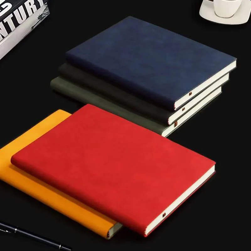 Cuadernos portátiles A6, diarios de viaje, Bloc de notas de registro de reunión de Oficina escolar, Diarys de cuero suave, 160 páginas, 80gsm,