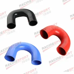 ID 51 57 63 70 76 89mm 180 Degree Elbow Silicone Hose Connector Intercooler Turbo Air Intake Pipe Coupler Silicone Pipe