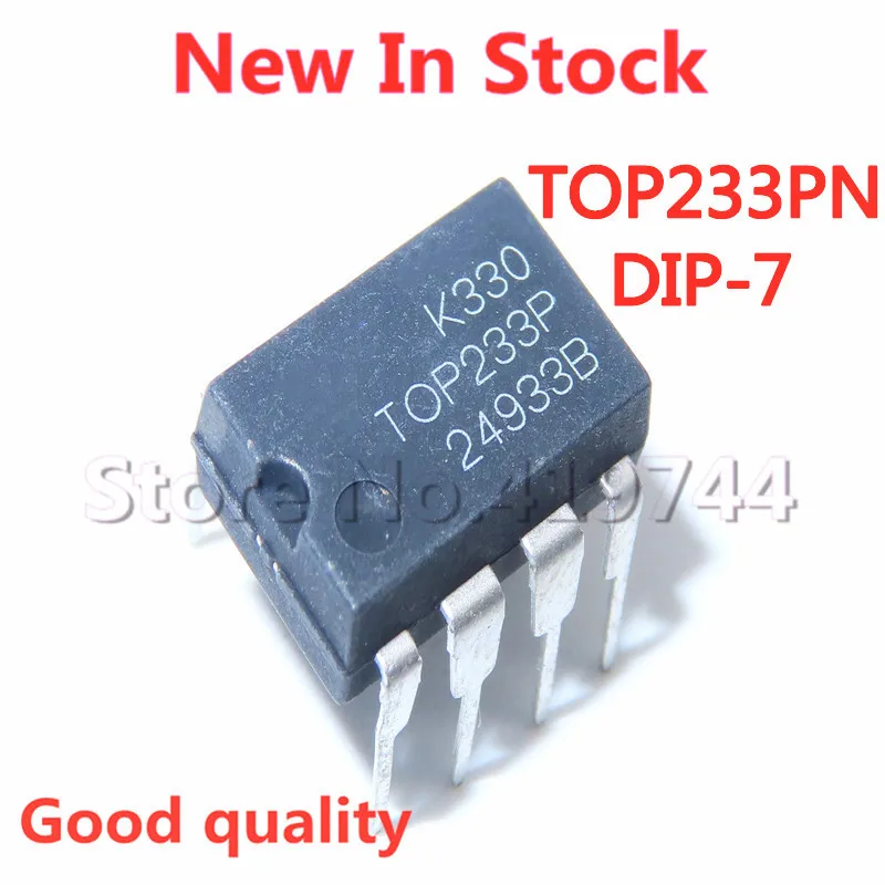 5PCS/LOT 100% Quality TOP233PN TOP233P TOP233 DIP-7 switching power management chip In Stock New Original