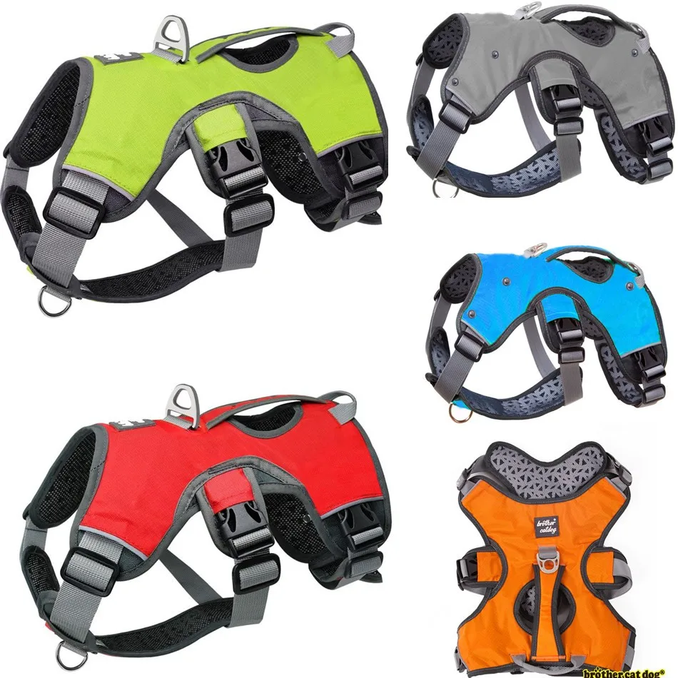 Reflective Pet Dog Harness Accessories Dogs Training Vest for Pet Big Dogs Leash Adjustable Harness Service Dog Lead Padded Rope