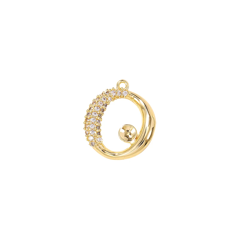 

Factory Wholesale Gold Color Brass And Zircon Oval Charms Pendants Necklace And Bracelet Earring Diy Jewelry Accessories
