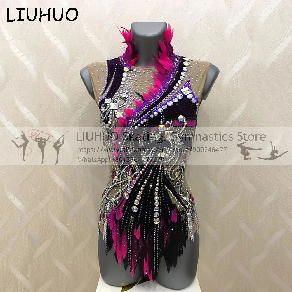 

Exotic Dancewear Tank Leotards Girls Rhythmic leotards Competition Women Figure Skating dress Teens Performance wear Children