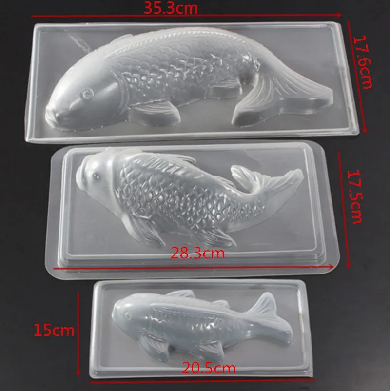 Handmade 3D Koi Fish Shape Pudding Molds Silicone Mold Sugarcraft Mold Rice Mold Cake Chocolate Jelly Mould