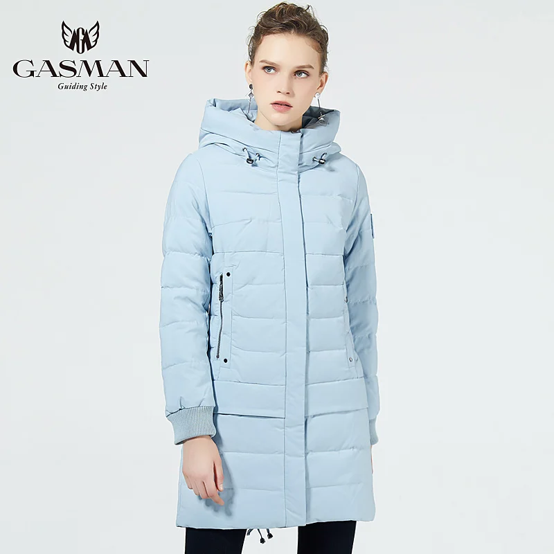 GASMAN 2022 Long Coat Jacket Down Winter Coat Women Hooded Warm Parka Coat High Quality Female New Winter Windproof Jacket 1820