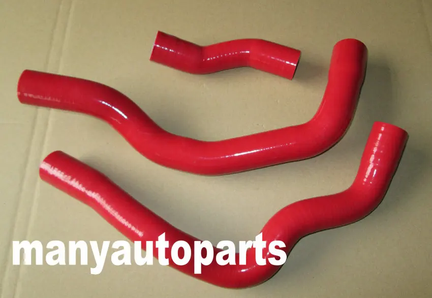 FOR MINI COOPER S JCW W11 1.6 R52 04-08/R53 01-06 SILICONE RADIATOR HOSE KIT RED