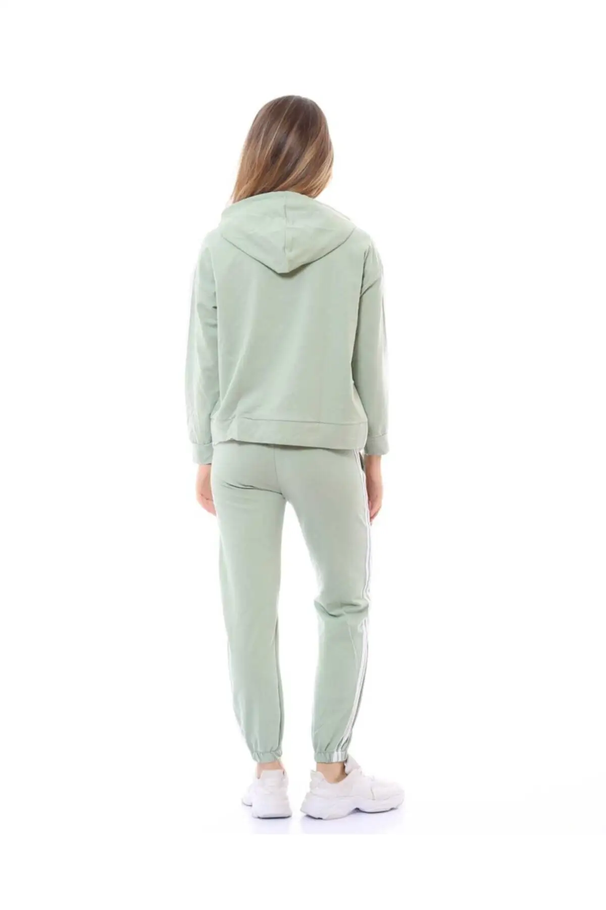 Sling feminino com capuz tarja sweatsuit sweatshirts de inverno 2021