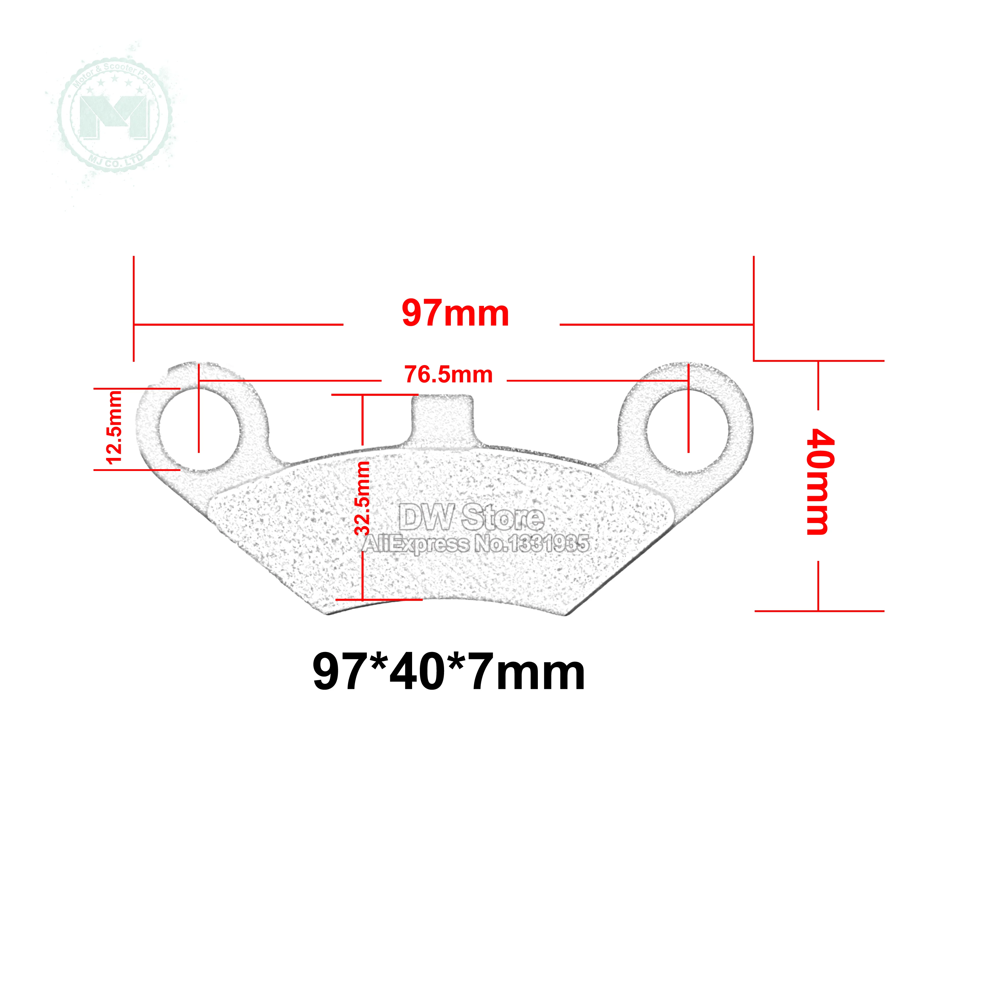 4pcs Semi metallic non asbestos Front Brake Pad for CF Moto CF 500 500CC 600 600CC X5 X6 X8 U5 ATV UTV