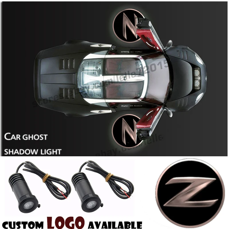 2PCS Z Logo Car Door Welcome Laser Projector Step Ghost Shadow Light for 350Z 370Z Z34