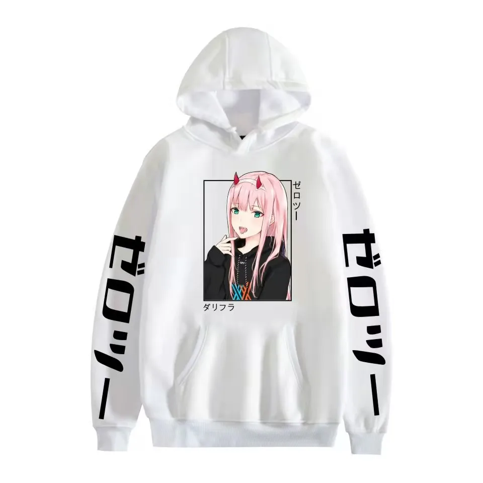 Anime Darling In The Franxx Zero Two Hoodies Harajuku Casual Streetwear Graphic Sweatshirts Unisex Hoodies New
