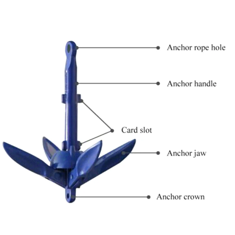 Universal Folding Anchor Kayak Canoe Boat Marine Anchor Aluminum Lightweight Small Watercraft Anchor Accessories Dropping