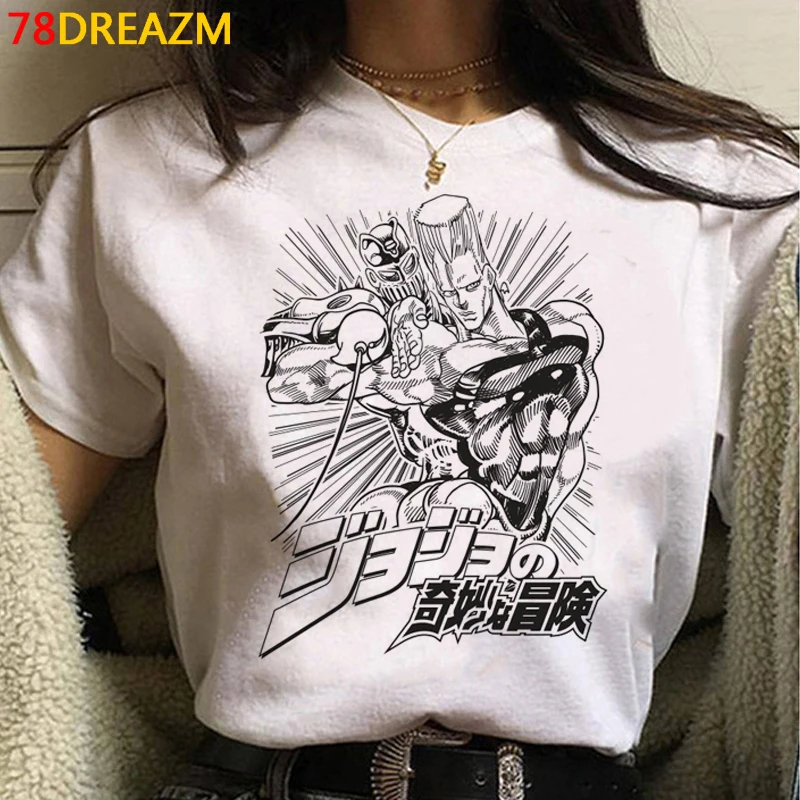 Jojo Bizarre Adventure t shirt male casual  white t shirt t shirt aesthetic tumblr