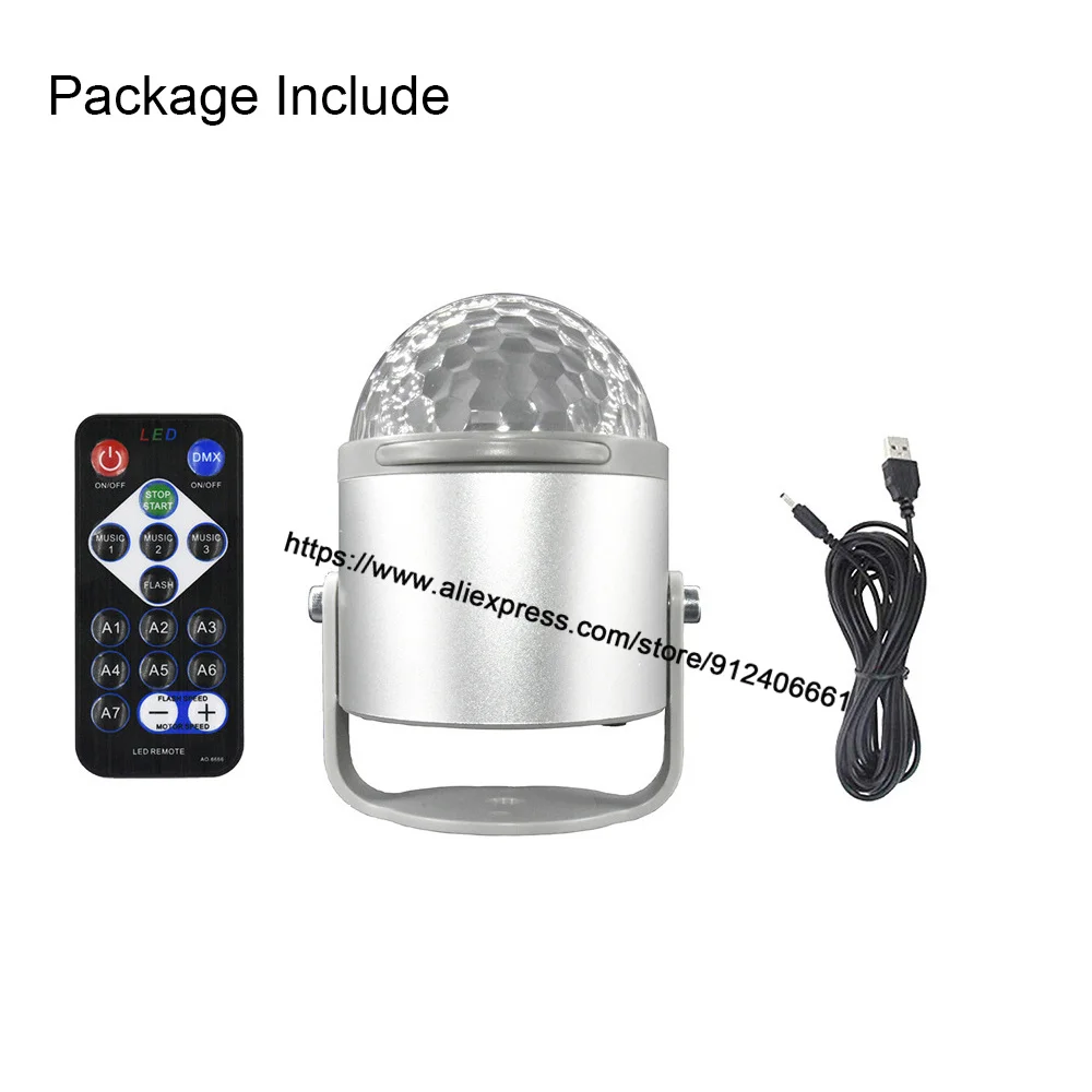 Water Wave Pattern and Magic Ball 2IN1 LED Effect Light 9W RGB Dj Lights Stage KTV Bar Effect Light Sound control Disco Party