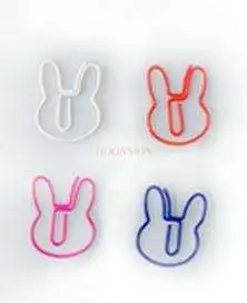 6pcs Cute Rabbit Paper Clip Paper Clip Color Paper Clip Paper Clip Pin